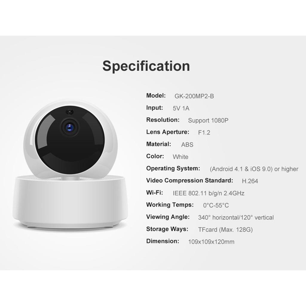 1080P FHD Wireless IP Camera WiFi Network Security