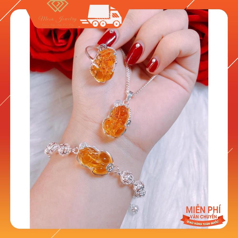 BỘ TRANG SỨC NỮ BẠC TA - DÂY CHUYỀN - NHẪN - LẮC TAY NGHÊ - TỲ HƯU