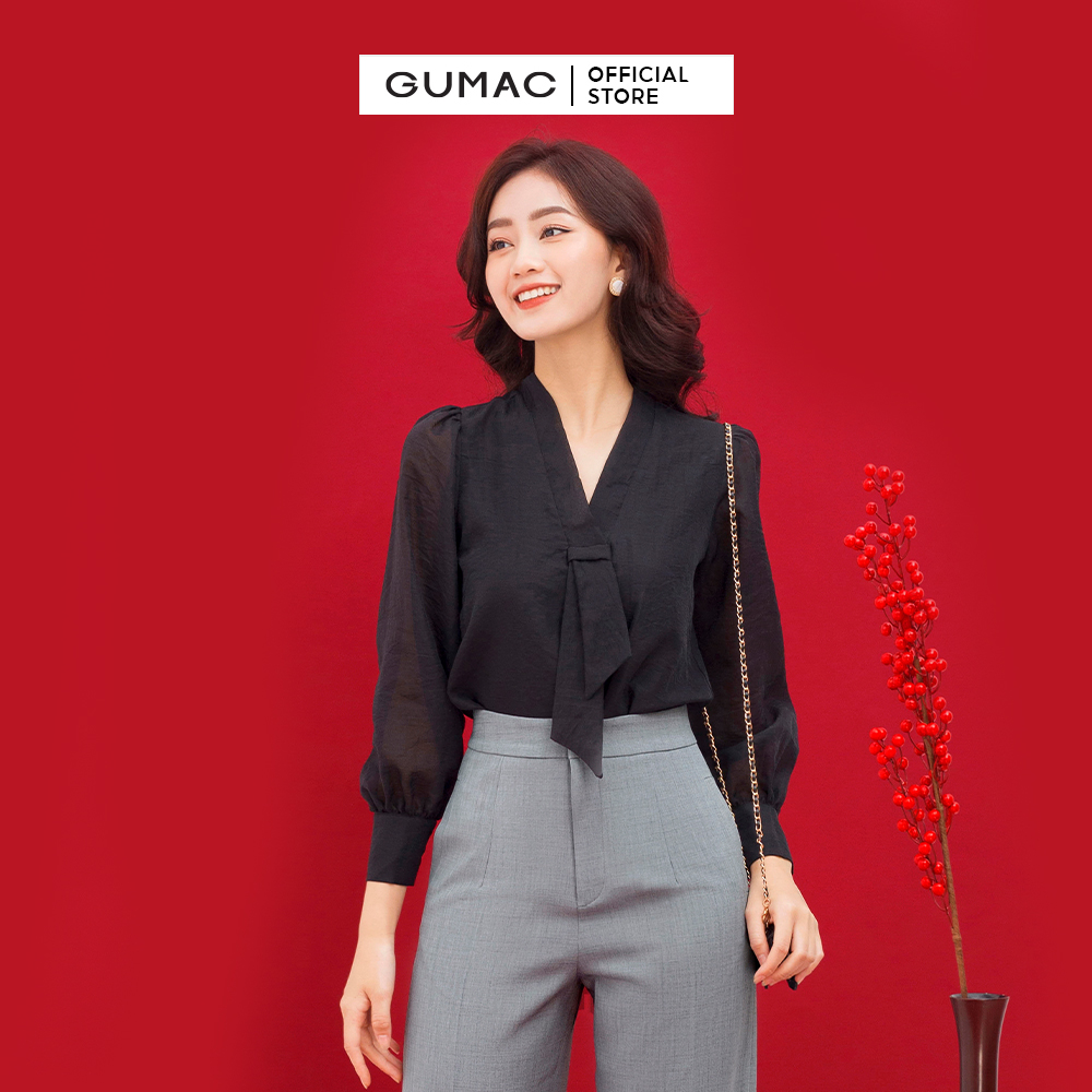 Quần tây nữ GUMAC QC01008 ống rộng túi dọc