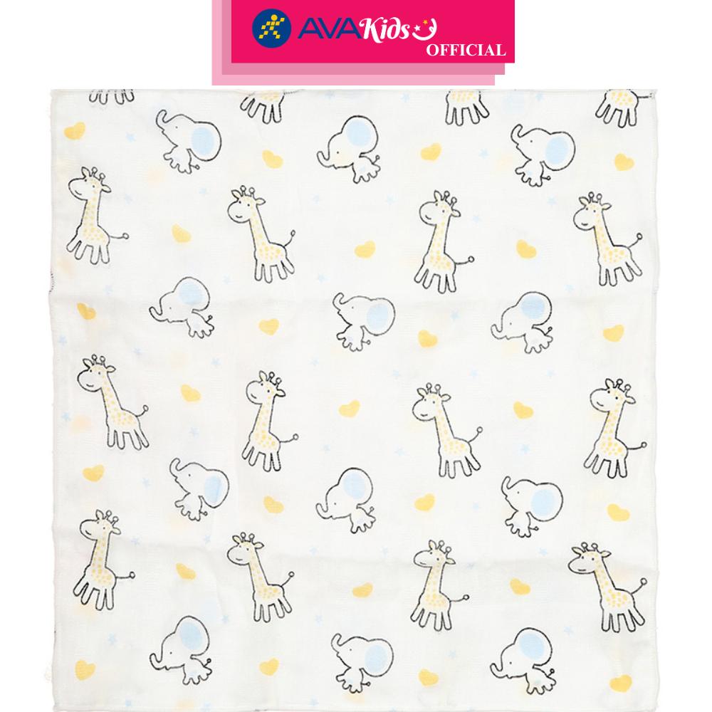 Set 5 cái khăn sữa cotton Bessla 2 lớp 30x30 cm - Hình thú - Hàng Chính Hãng