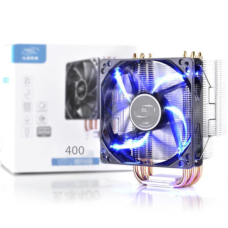 Khuyến Mãi Kyushu Fengshen Xuanbing 400 Quạt Làm Mát 3 Ống Đồng Đèn LED Để Bàn Tắt Tiếng Máy Tính CPU Quạt Tản Nhiệt