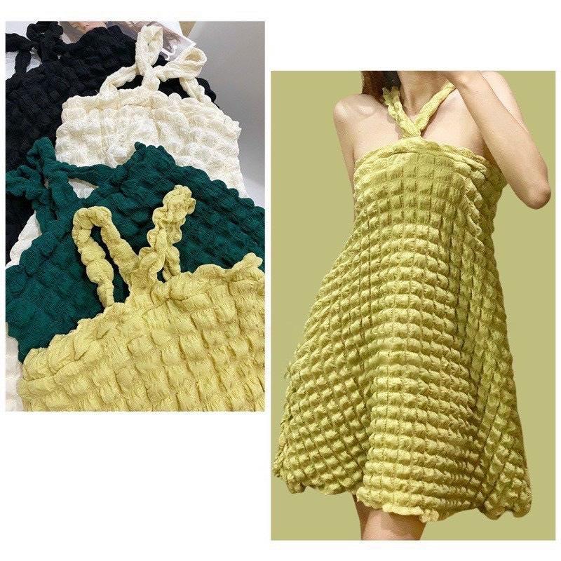 ĐẦM CỔ YẾM XÒE SANG TRỌNG TÔN DÁNG SIÊU XINH - TIỂU THƯ HÀN QUỐC CHO CÁC NÀNG