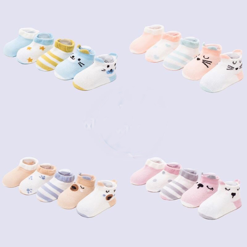Set 5 Đôi Vớ Tất Lưới Mùa Hè Cao Cấp