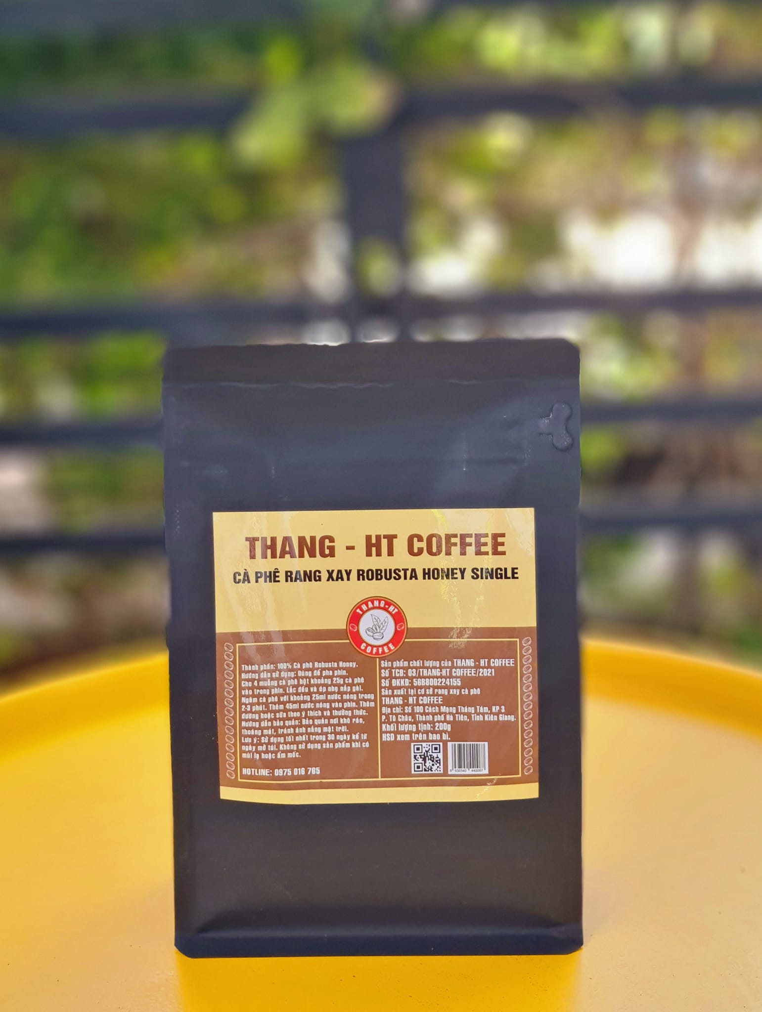 200gr CÀ PHÊ RANG XAY ROBUSTA HONEY - THANG-HT COFFEE