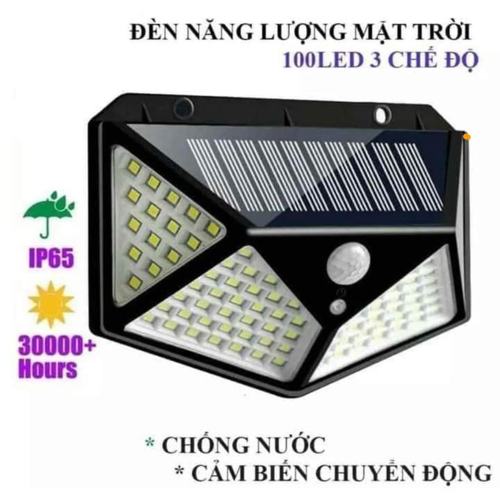 Đèn năng lương mặt trời ĐÈN 100 LED 3 CHẾ ĐỘ SÁNG