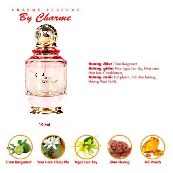 Nước Hoa Nữ CHARME BY CHARME Phù Hợp Cho Cả Ngày Lẫn Đêm Với Mùi Hương Nhẹ Nhàng, Thanh Thoát Đầy Tinh Tế 100ml