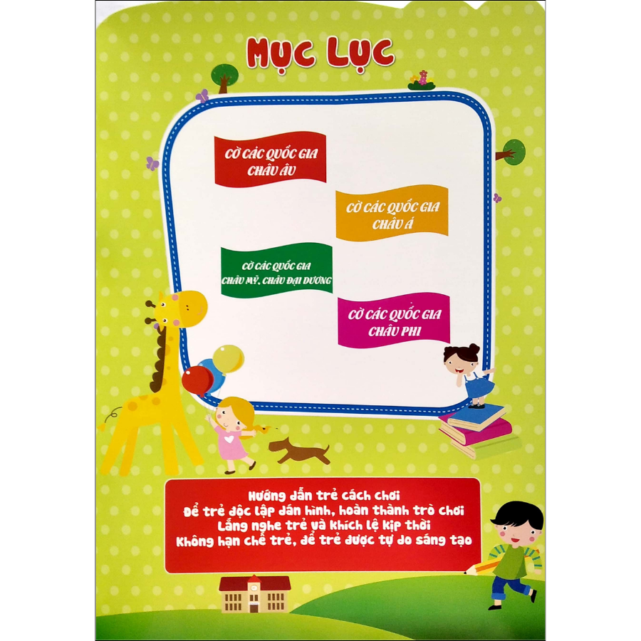 Tủ Sách Rèn Luyện Kỹ Năng Cho Trẻ Trước Tuổi Đến Trường Bóc Dán Hình Thông Minh IQ-EQ-CQ 150 Miếng Dán Hình Thông Minh - Cờ Các Quốc Gia Trên Thế Giới