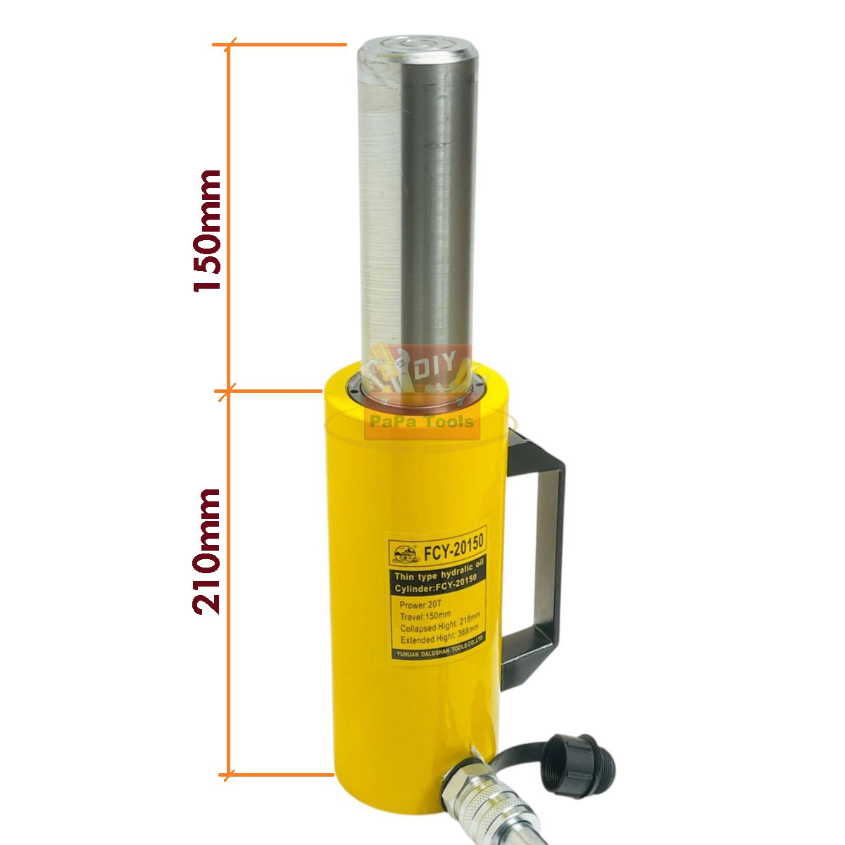 Kích Thủy Lực 20 Tấn FCY – Hành Trình 150mm, Áp Lực Cao, Nâng Hạ Công Nghiệp