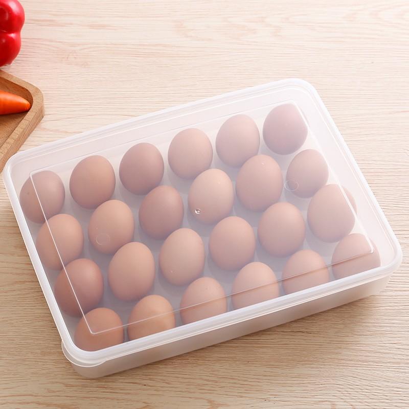 Hộp Đựng Trứng 24 Quả - Khay Đựng Trứng Gà Để Tủ Lạnh, Trong Bếp Gọn Gàng Tiện Dụng Tiết Kiệm Diện Tích