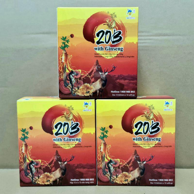 20B With Ginseng Bồi bổ sức khỏe, kích thích tiêu hóa, tăng cường miễn dịch cơ thể hộp 100 viên