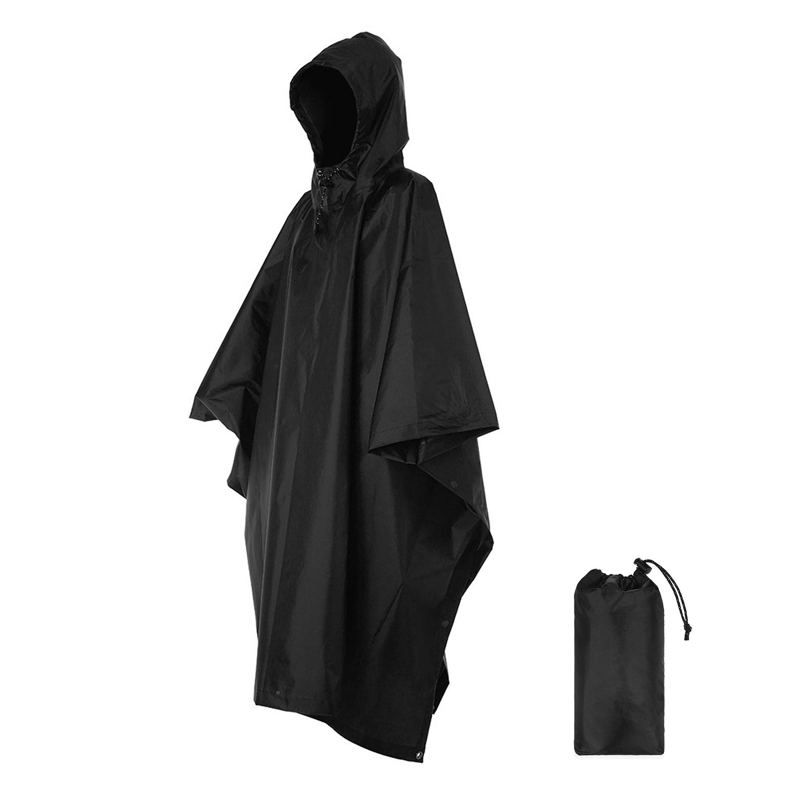 Áo Mưa Poncho Nhẹ Có Mũ Trùm Đầu 3 Trong 1 Chống Nước