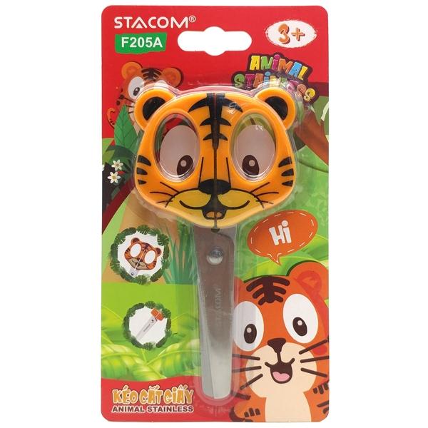 Kéo Học Sinh Animal Stainless - Stacom F205A - Tiger