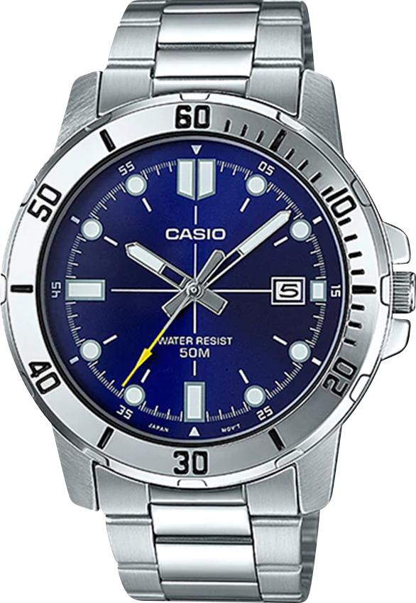 Đồng Hồ Nam Dây Thép Không Gỉ Casio MTP-VD01D-2EVUDF (45mm)