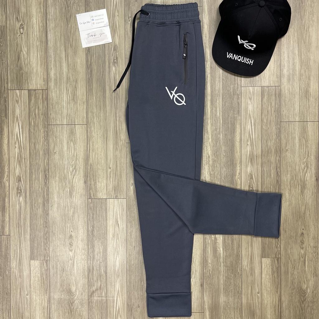 Quần tập gym nam dài DO GYM SHOP logo thêu, thun poly 4 chiều thoáng mát