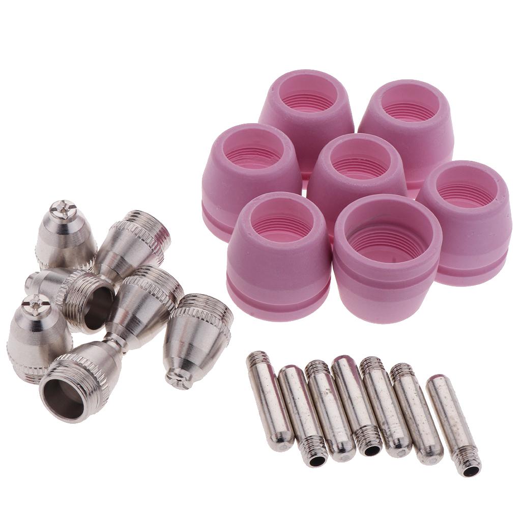 Bộ Vòi Phun Điện Cực Và Cup Cắt Plasma Đèn Pin Cắt Vật Tư Tiêu Hao Nào Bộ 21 Món