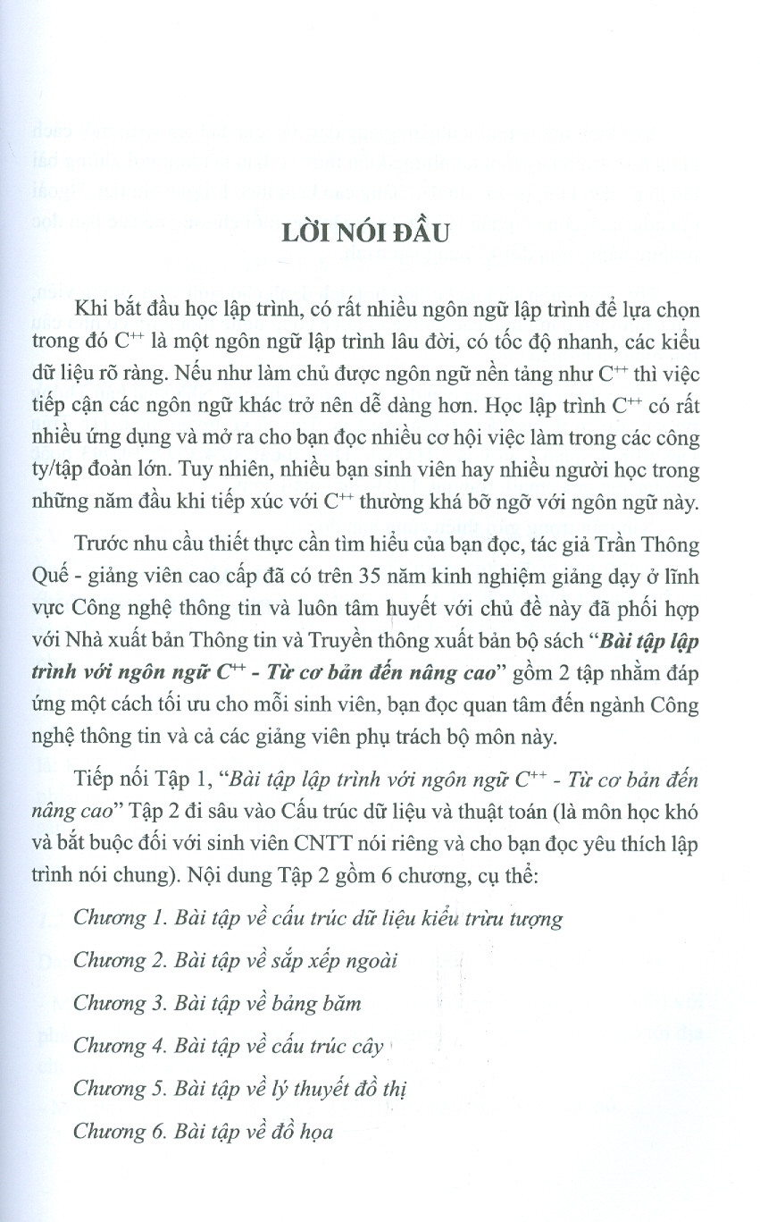 Bài Tập Lập Trình Với Ngôn Ngữ C++ Từ Cơ Bản Đến Nâng Cao - Tập 2
