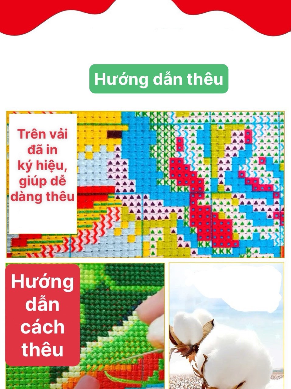 Tranh thêu kín Hoa sen khoe sắc vs8062, kích thước 50 x 85 cm