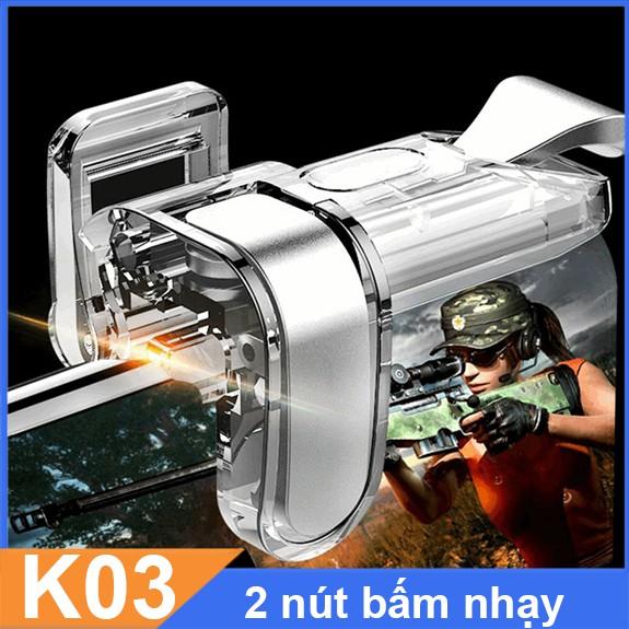 Nút k03 chơi game PUBG Call of duty Freefire cực nhạy nút trong suốt.