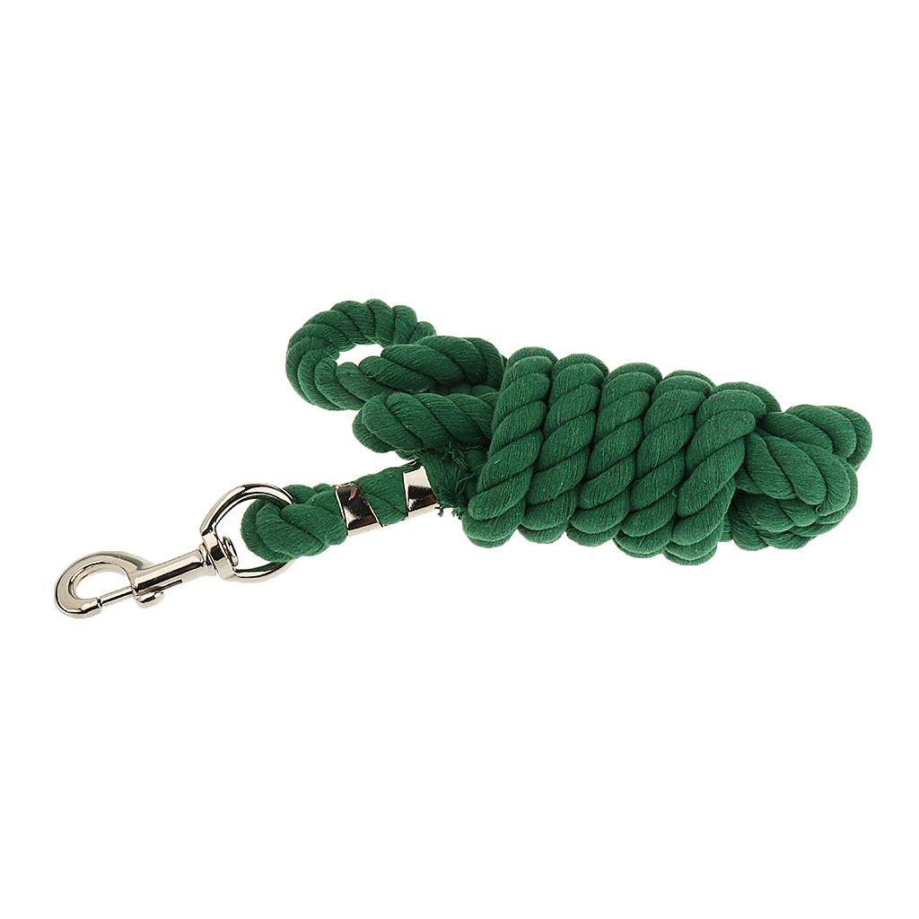 Horse Lead Ropes Halters Cotton Weave Rein Green