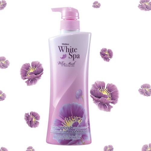 KEM DƯỠNG DA TOÀN THÂN MISTINE WHITE SPA WHITE MUSK UV WHITENING LOTION  400 ML