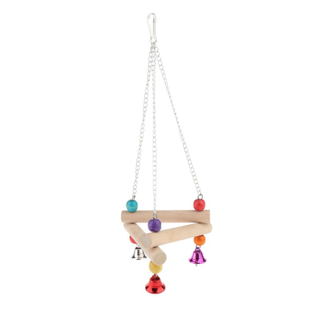 3pcs Pet Bird Bites Toy Parrot Chew Bell Toys Swing Cage Hanging Parakeet