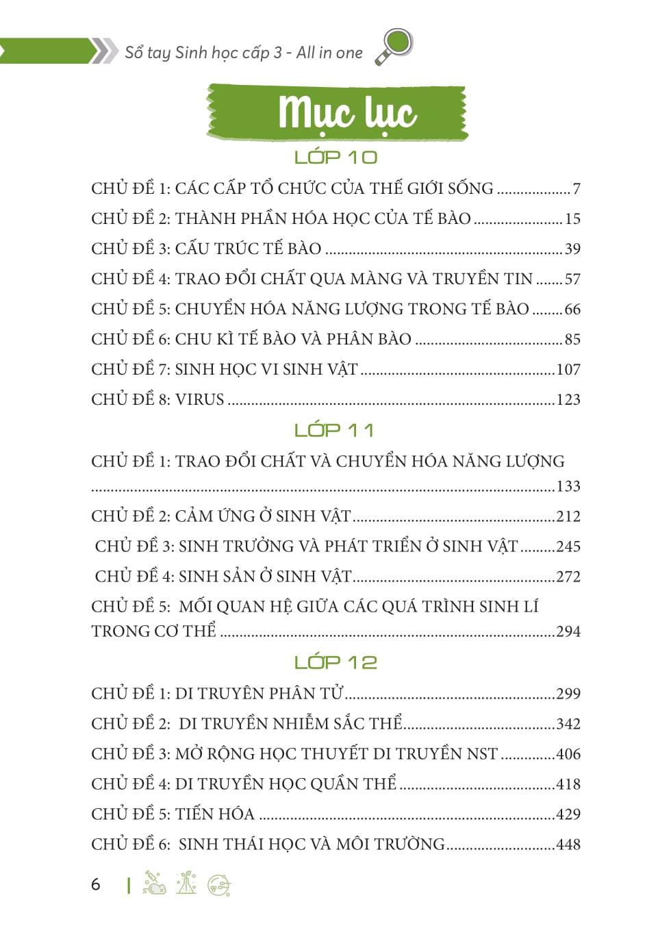 Sách - Sổ Tay Sinh Học Cấp 3 - All In One (Theo Chương Trình Giáo Dục Phổ Thông Mới)