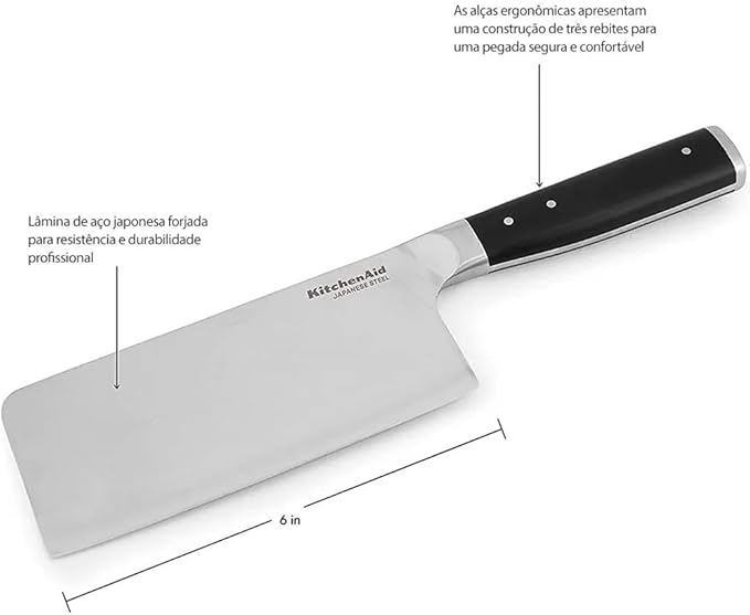 Dao băm, thái bản to KitchenAid KOG6IVSSOHOBA 15cm hàng chính hãng