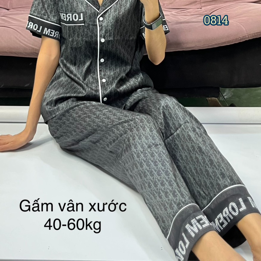 Đồ Bộ Nữ Dài Gấm Vân Xước 0814
