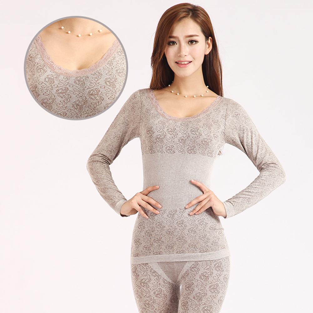 Quần Lót Sinh Nhiệt Nhiệt Nữ Mùa Đông Nữ Mùa Thu Và Mùa Đông Nhiệt Đồ Lót Thun Cao Cấp Gần O-Áo Sơ Mi Đầu Bộ Đồ Ngủ bộ