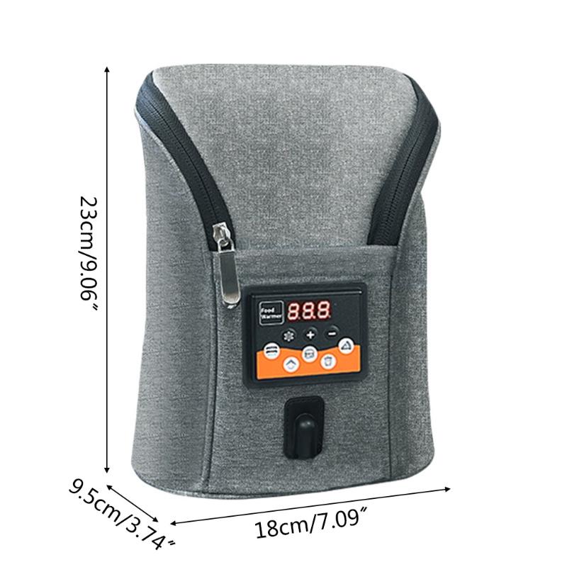 Đa Năng Xe Hơi USB Dual-Bình Sữa Ấm Di Động Bình Nóng Cốc Du Lịch Sữa Đồ Uống Nóng Bình Giữ Nhiệt