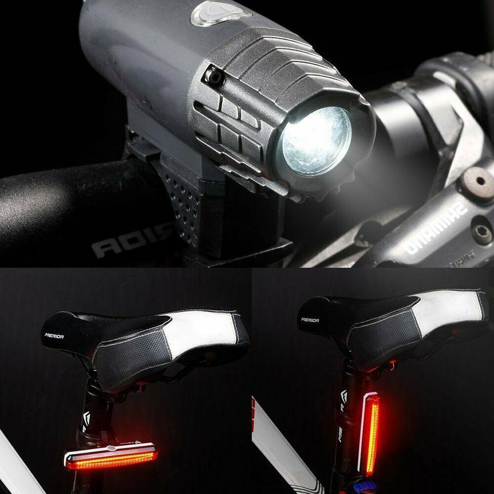 USB Bicycle Headlight Adjustable Bicycle Light Rechargeable Equipped Rear Light Bicycle Light ELEN