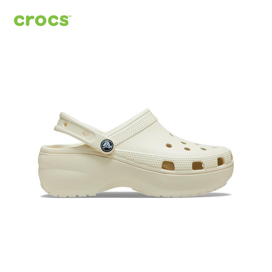 Giày lười nữ Crocs FW Classic Clog Platform W Bone - 206750-2Y2