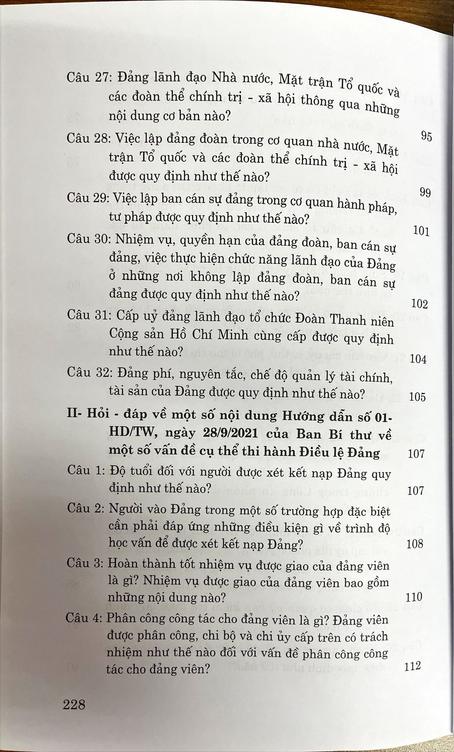 Hỏi - Đáp về quy định và hướng dẫn thi hành điều lệ Đảng