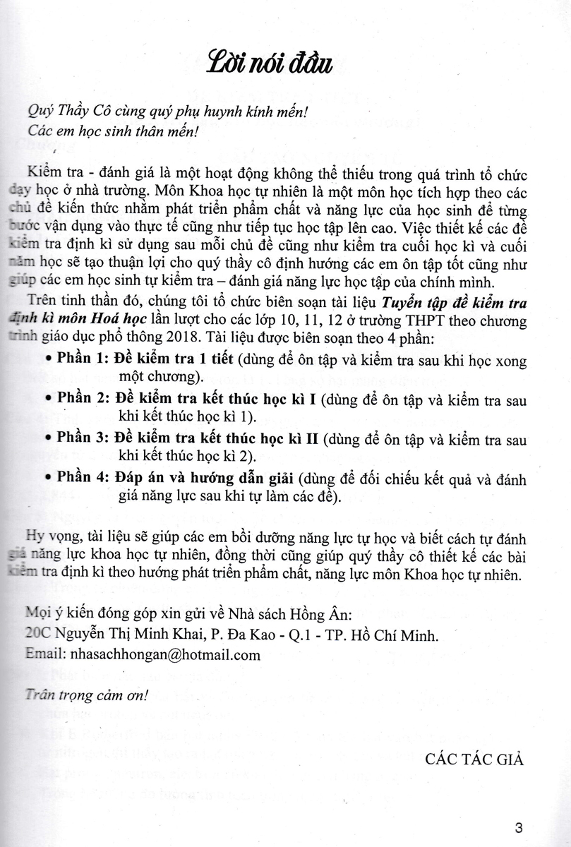 Sách tham khảo- Tuyển Tập Đề Kiểm Tra Môn Hóa Học 10 (Biên Soạn Theo Chương Trình GDPT Mới)_HA