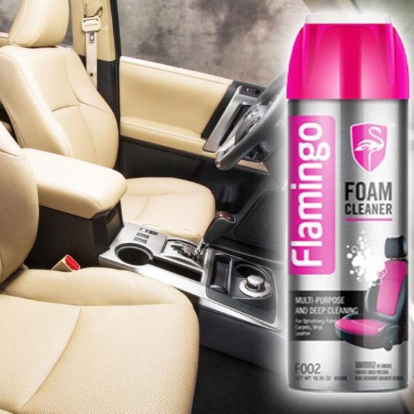 Bình Vệ Sinh Ghế Da - Nội Thất Ô Tô Flamingo F002 650ml HÃNG PHÂN PHỐI CHÍNH THỨC