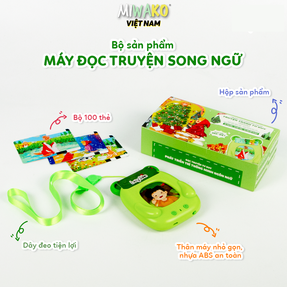 Máy Đọc Truyện Song Ngữ 40 Truyện Thơ, Máy Đọc Thẻ Flashcard Đọc Truyện Tư Duy Cao Cấp