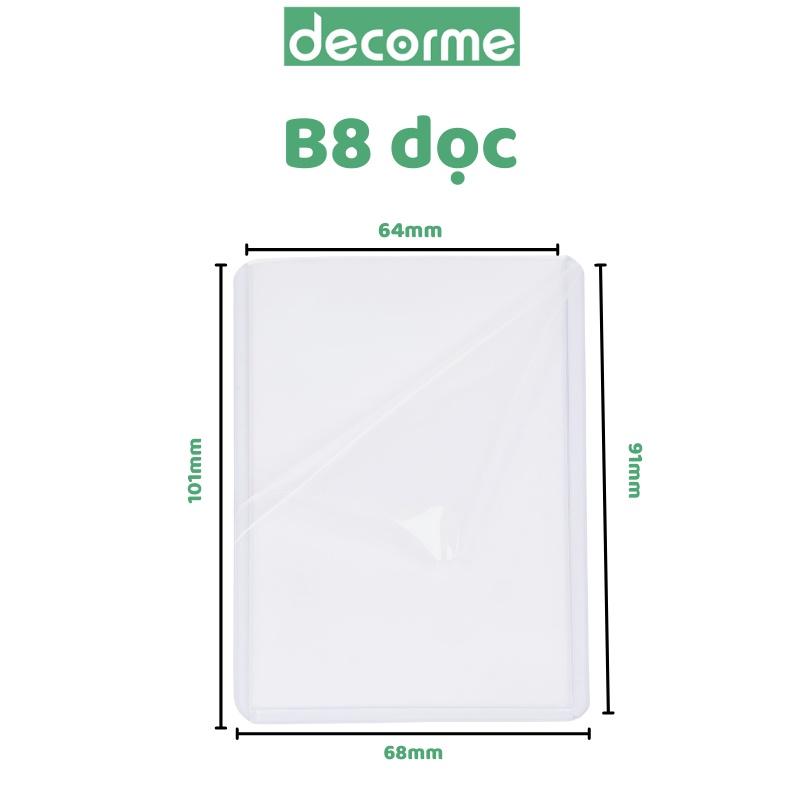 Toploader DecorMe Buka kích thước A7 B8 đựng card ảnh idol Kpop, đựng card Anime - Văn phòng phẩm Decorme