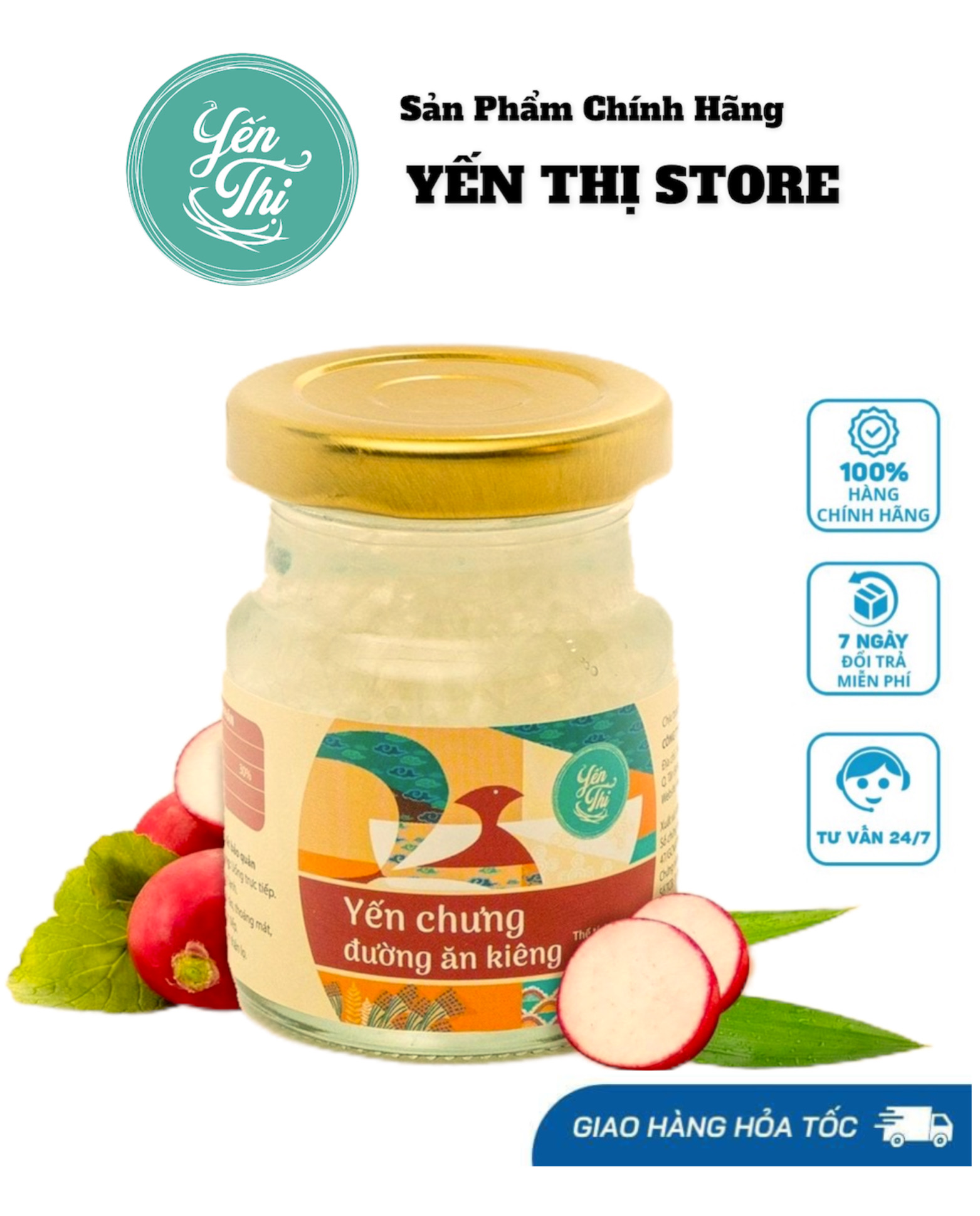 Yến Thị-Gói 50 hũ tiết kiệm-30% yến, hũ 70ml