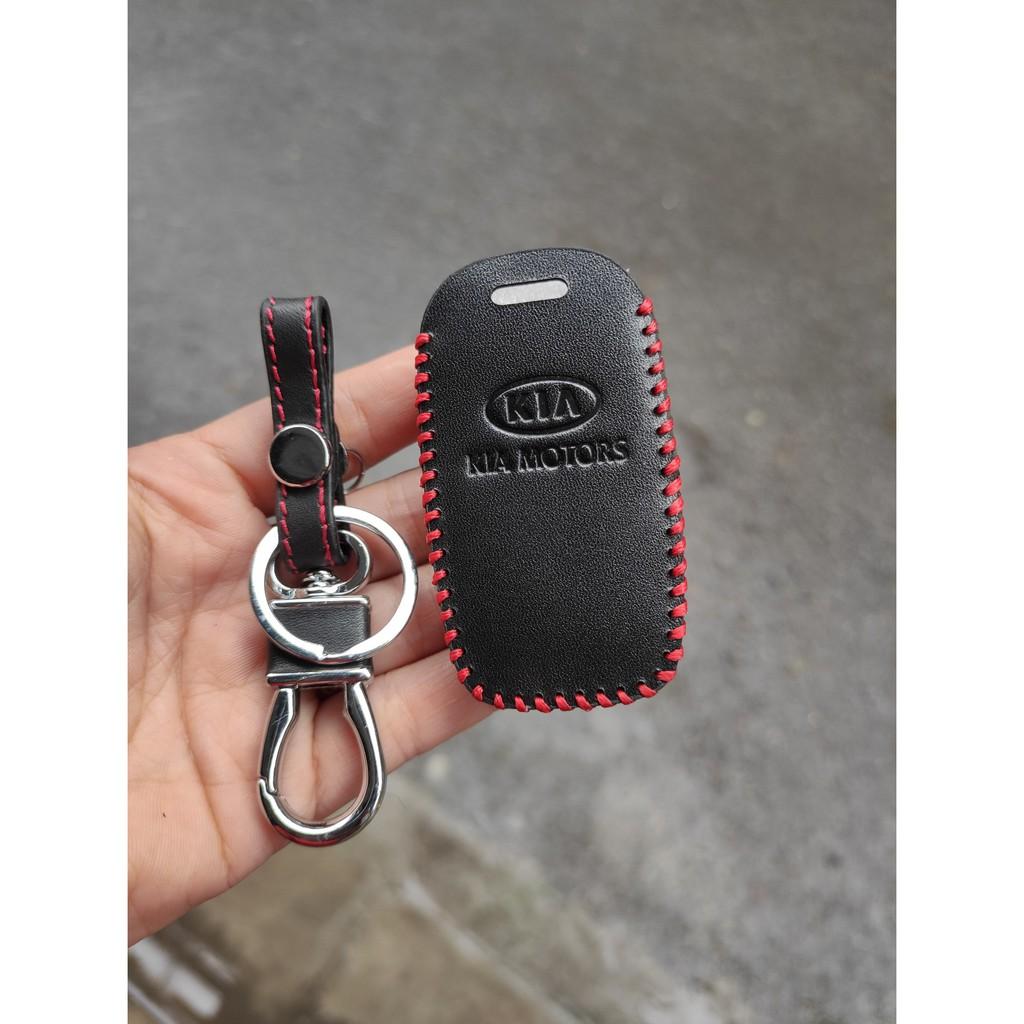 Bao da chìa khóa R002 dành cho xe KIA K3, Cerato, Sorento- chìa thông minh có kèm móc treo