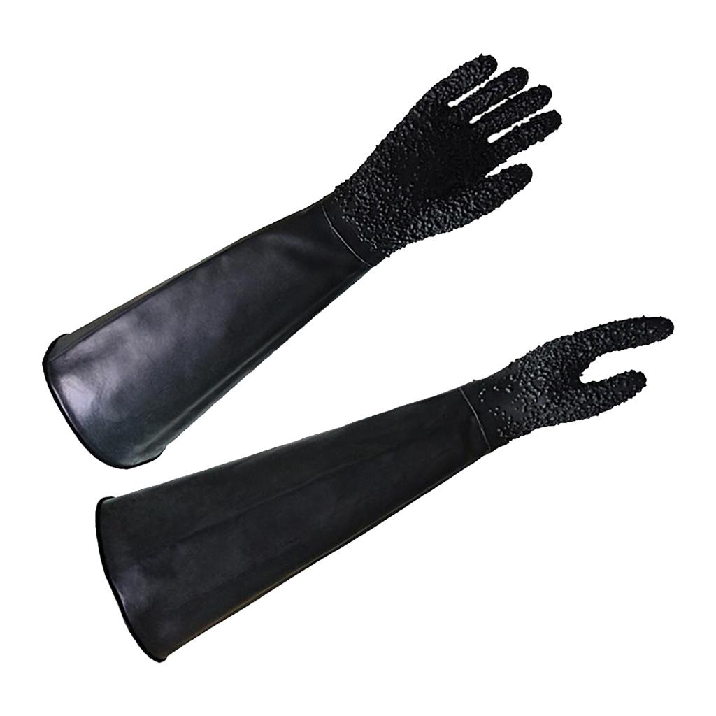 2Pcs Heavy Duty Sandblasting Work Gloves Left for Sand Sand Blasting Cabinet