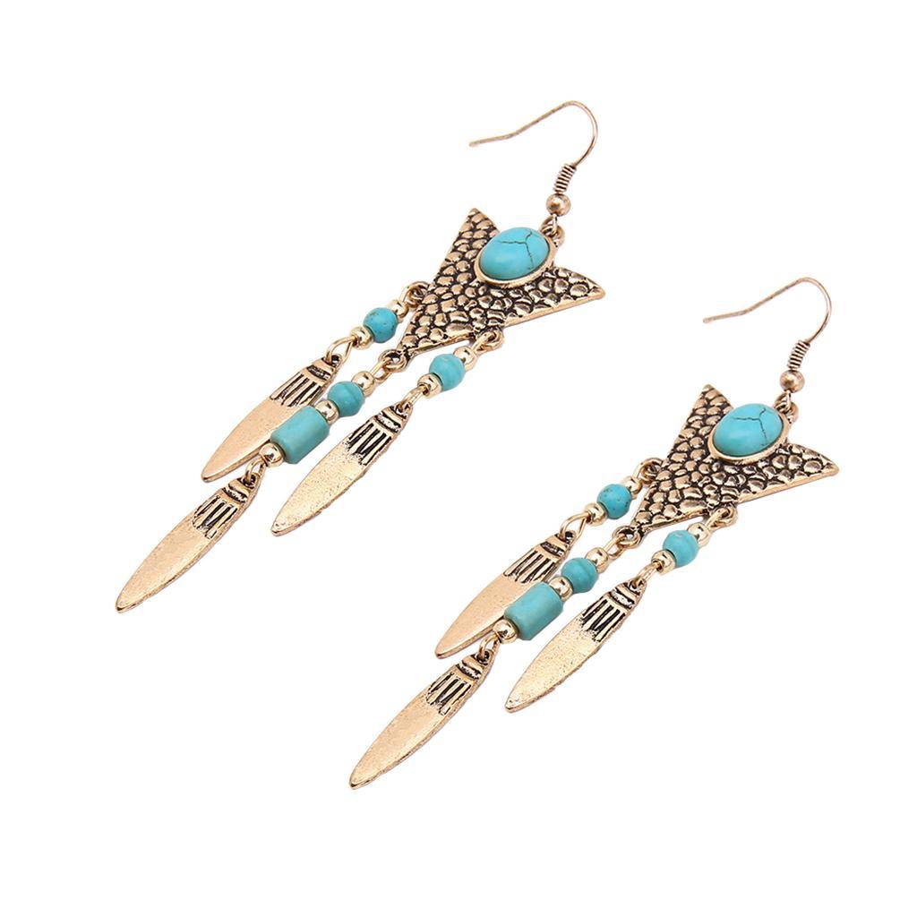 Vintage Charms Pendant Drop Earrings Women Dangle Earrings