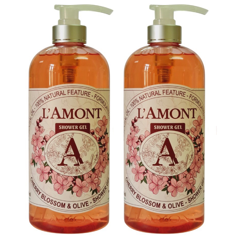 Combo 2 Sữa Tắm L'amont En Provence Cherry Blossom Shower Gel 1000ml/chai