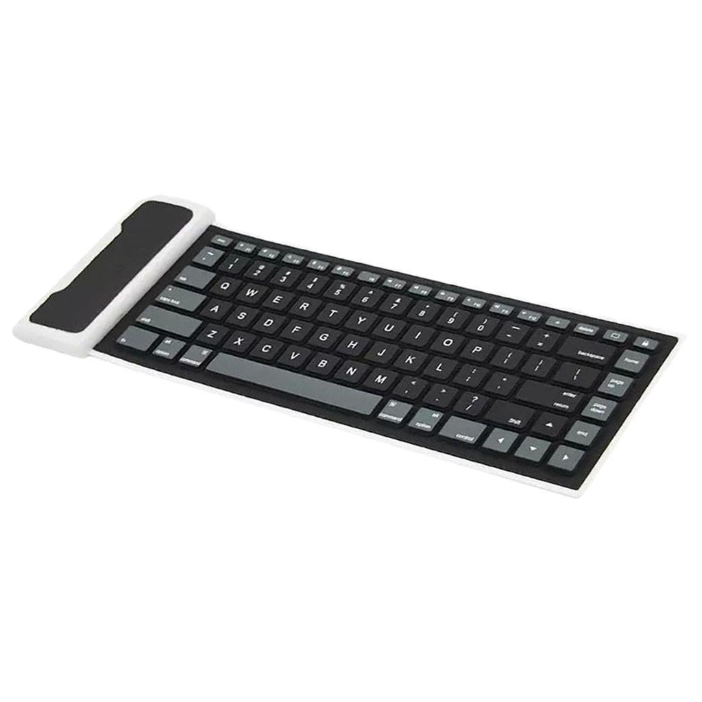 Waterproof Foldable Silicone Soft Mute 2.4G Wireless Keyboard for Laptops PC