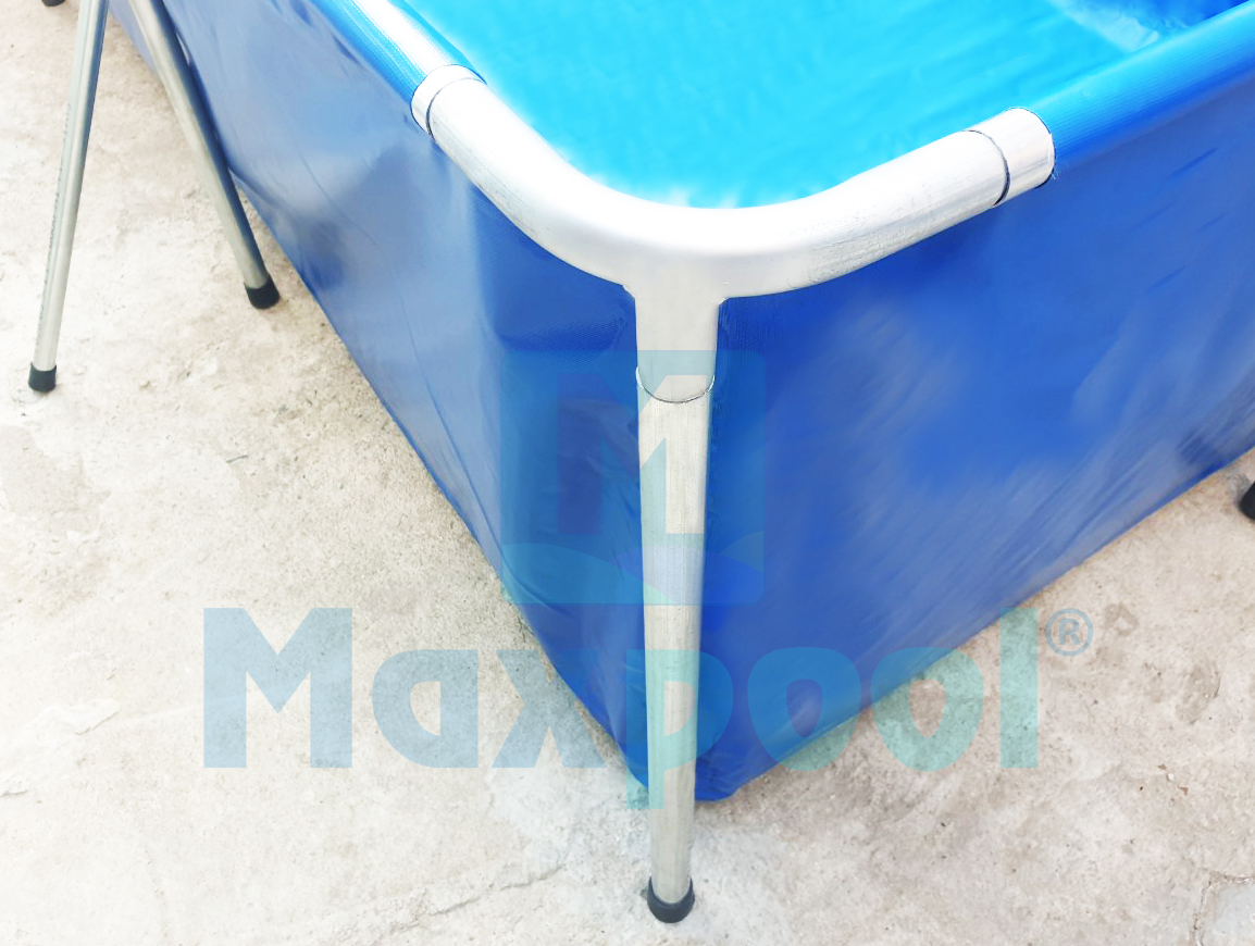 Bể bơi khung kim loại chịu lực kích thước 2.5x1.5x0.8m - Thương hiệu MAXPOOL