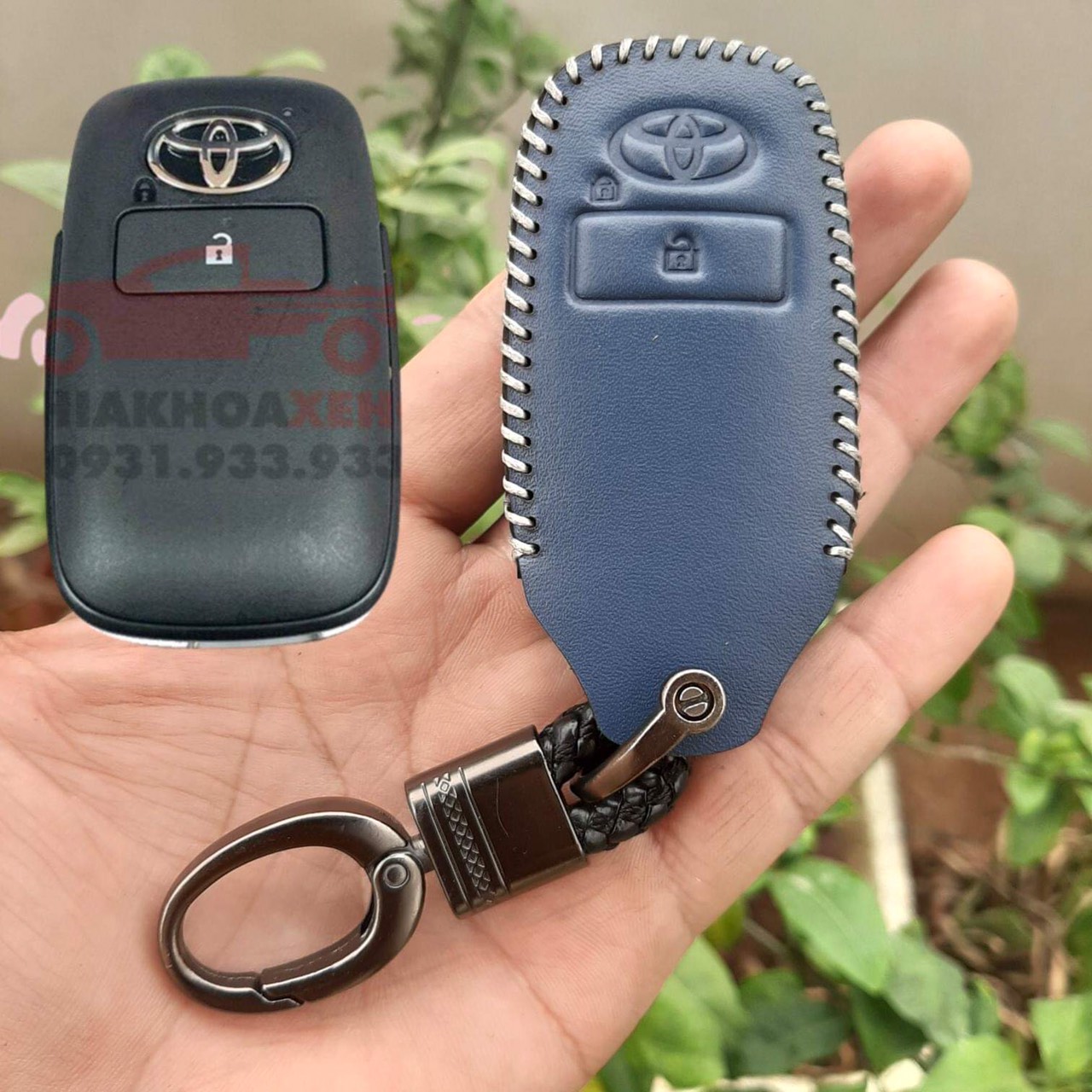 Bao da chìa khoá TOYOTA Raize, Veloz, AVANZA 2021- 2023++, da thật cao câp, bảo hành 2 năm về da, có khắc tên và sđt