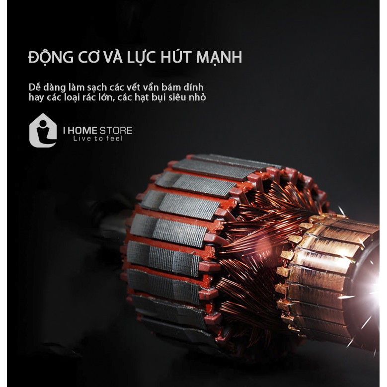 Máy hút bụi cầm tay gia đình Deerma DX115C công suất lớn dễ dàng hút bụi ghế sofa và ngóc ngách nhỏ trong gia đình