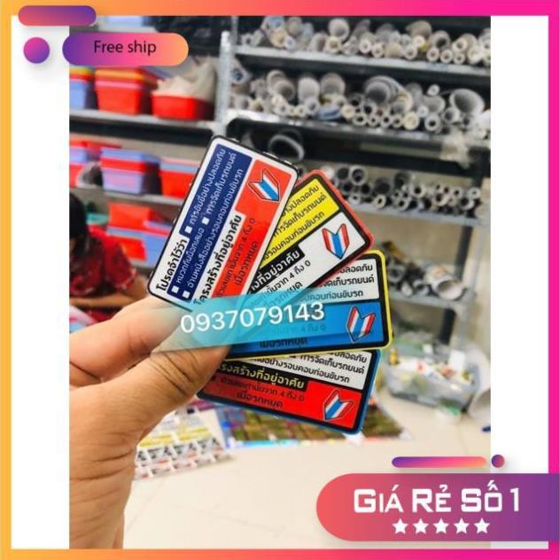 Sticker tem thông số thái 1 cái 15k bảo hành màu sắc vĩnh viễn