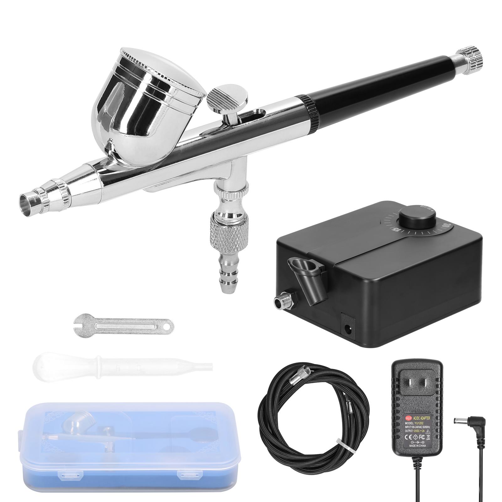 Multi-purpose Professional T130 0.3mm Airbrush Max 30PSI Air Pump Set for Model Making DIY Art Painting