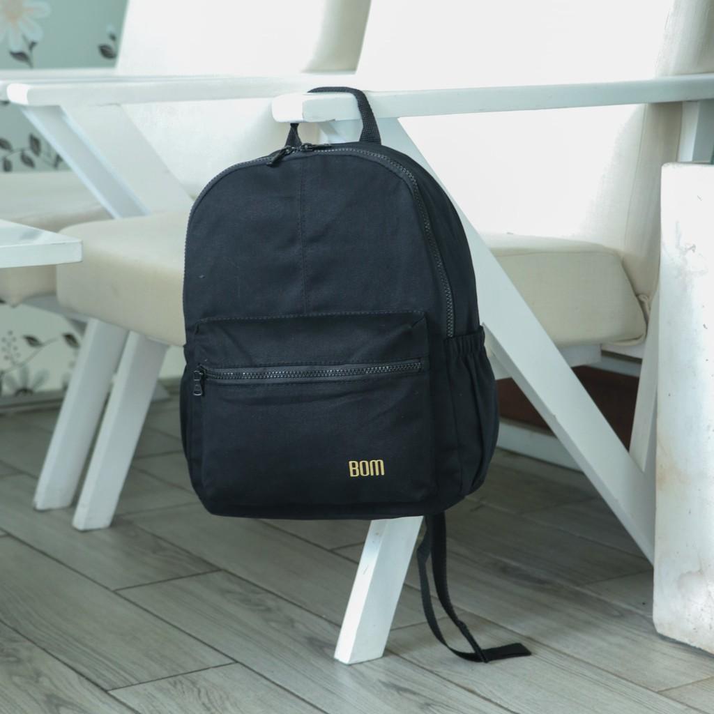 Balo học sinh thời trang, kiểu dáng basic, chất liệu bố cao cấp - BOM
