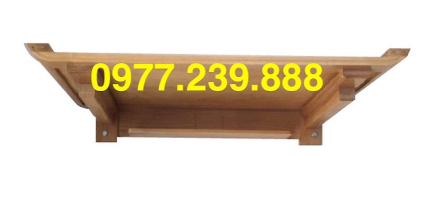 Bàn thờ treo chân ngắn bằng gỗ sồi 89cm
